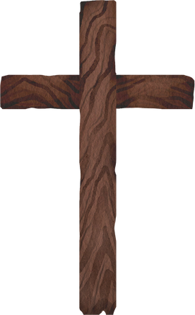 Wood Easter Cross Illustration